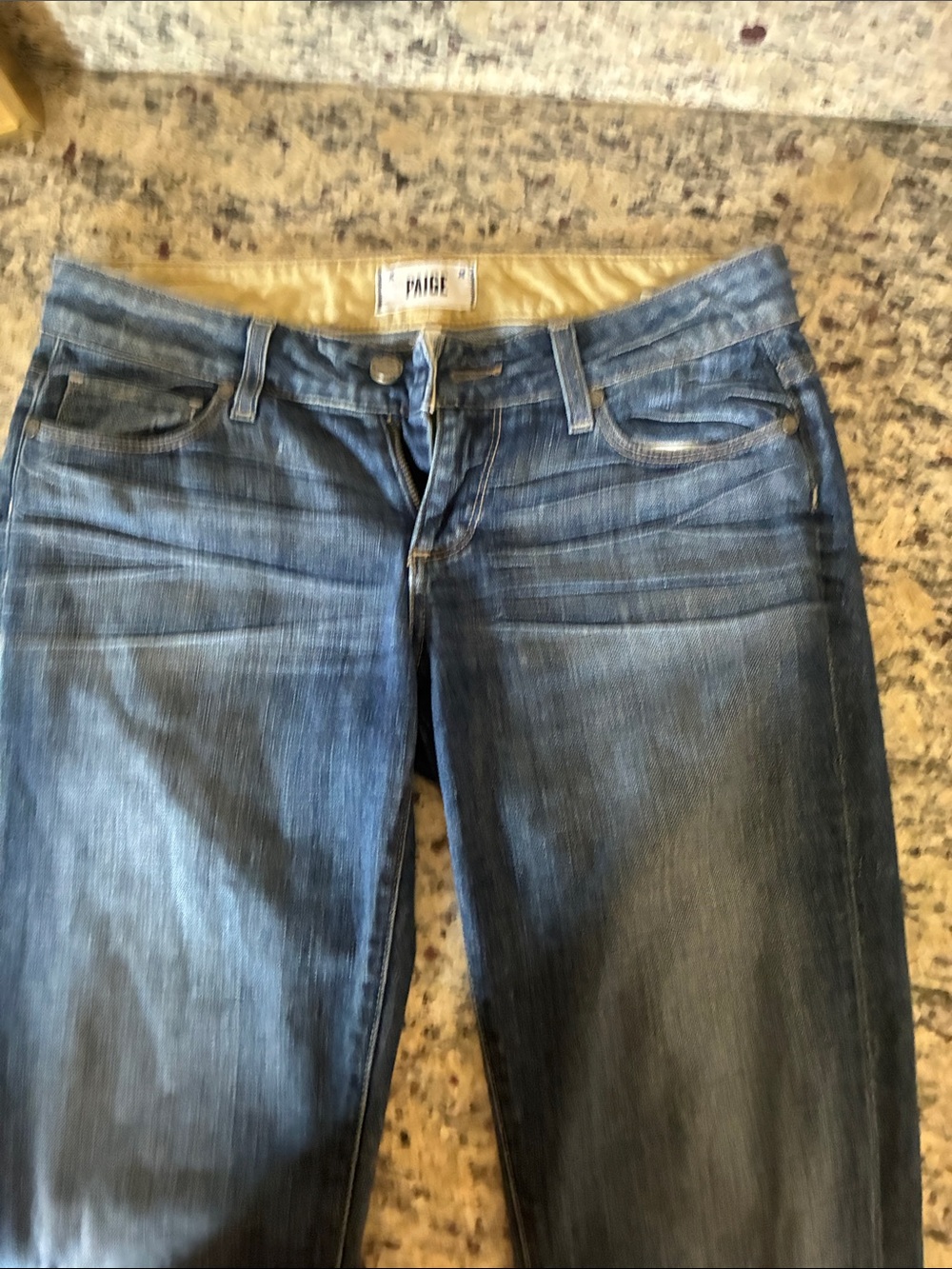 PAIGE Straight-Leg Jeans in Faded Blue Wash